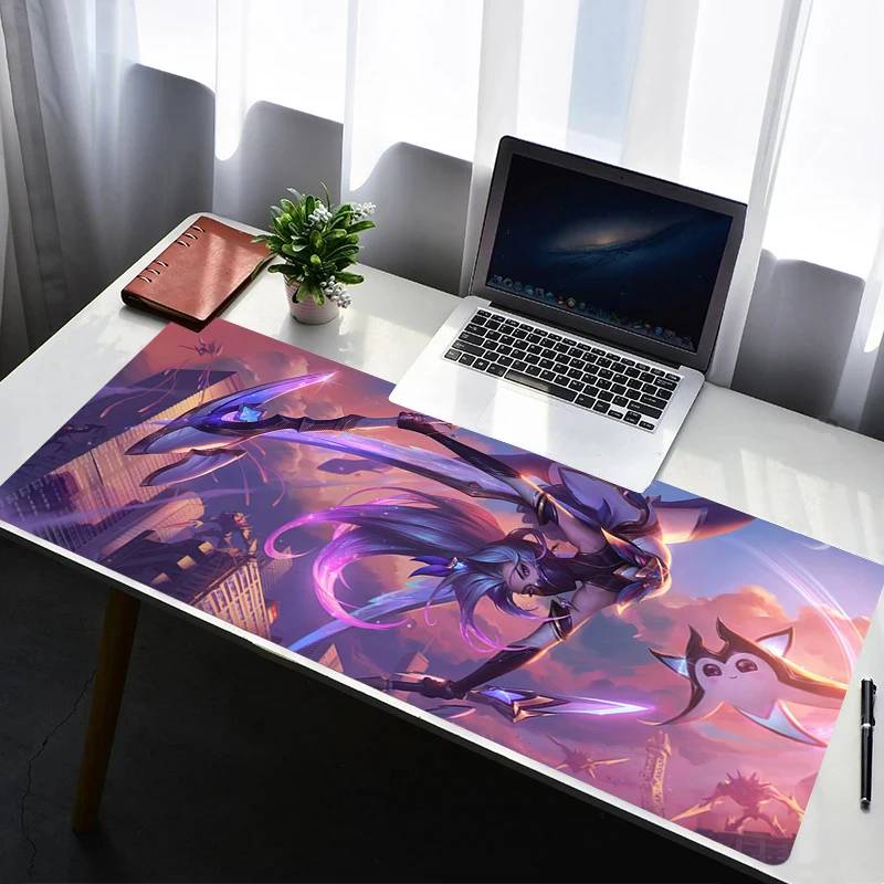 Mouse Pad Laptop Non Slip Extended Desktop Mouse Mat L-league Of Legends Akali Rubber Keyboard Pad Gaming Accessories Mousepad