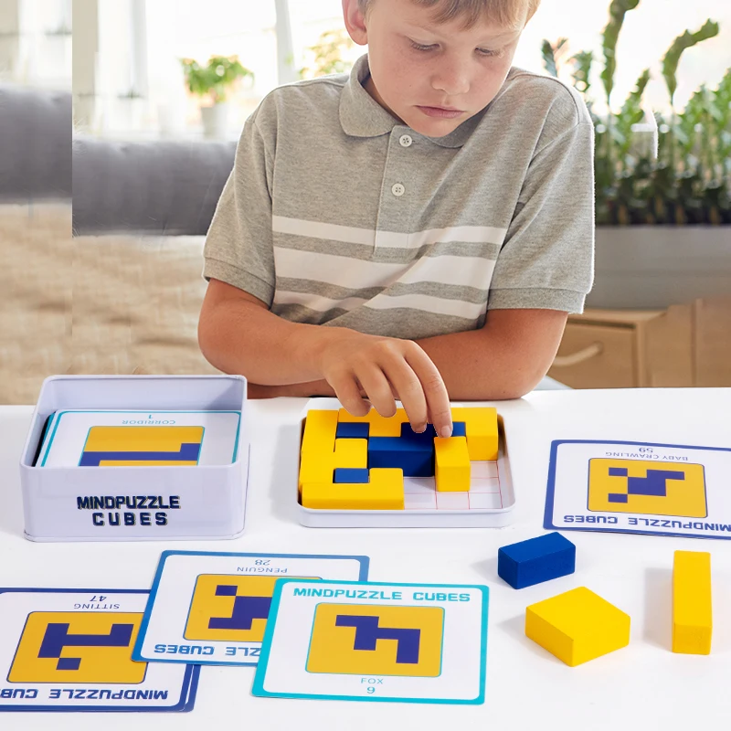 Children Puzzle Wooden Blocks Educational Toy for Shape-based Hands-on Mind-stimulating Learning Tabletop Game for Preschoolers