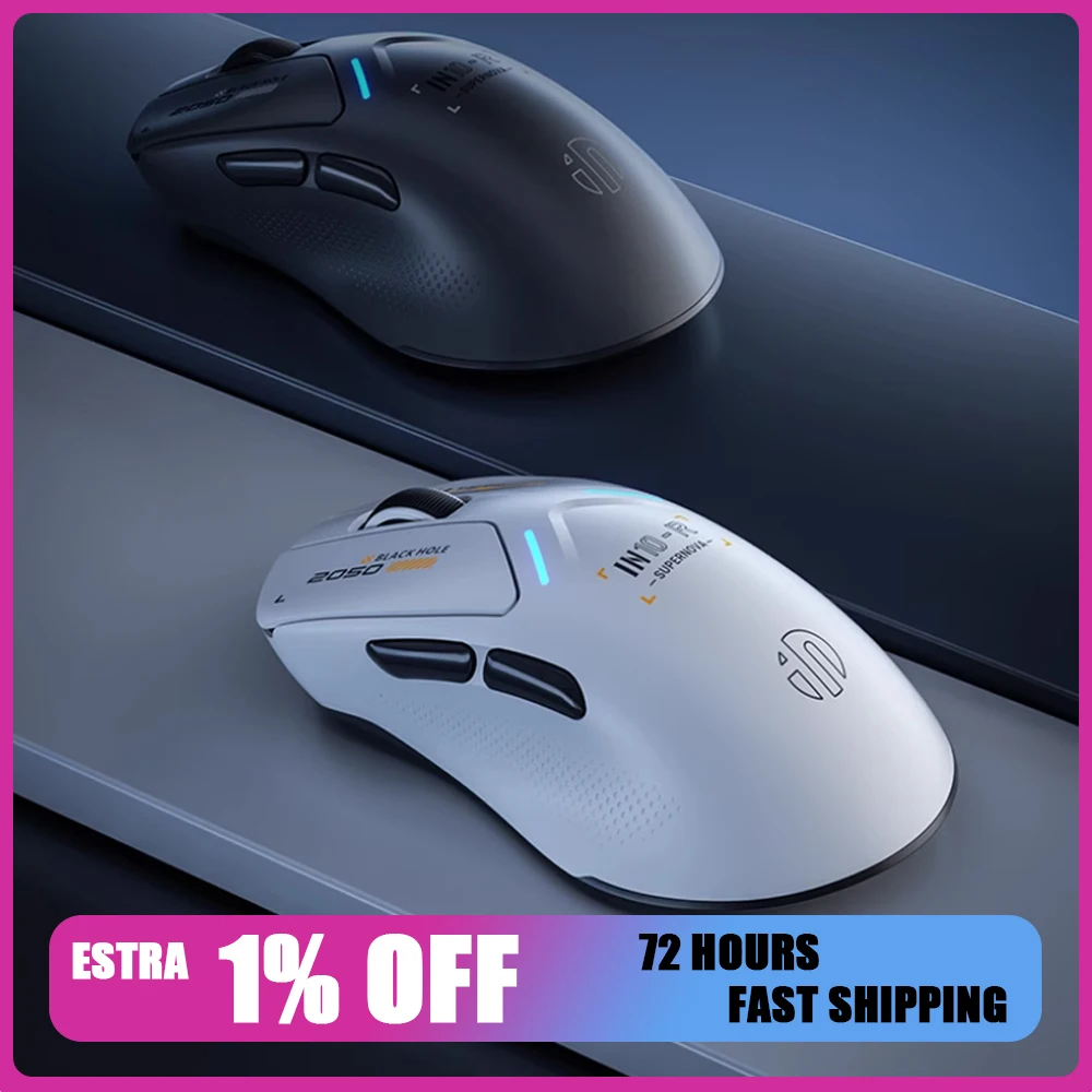 

Беспроводная мышь INPHIC IN10R, трехрежимная мышь PAW3395, беспроводная, 8000 Гц, скорость отгрузки, легкие игровые мыши, геймерские аксессуары, 1 шт.