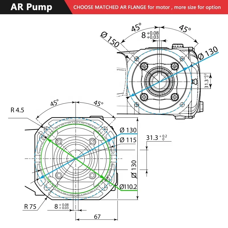 RC 06.15 high pressure washer pump 150bar 2.2kw /AR plunger washer PUMP high pressure water pump for car wash electric AR