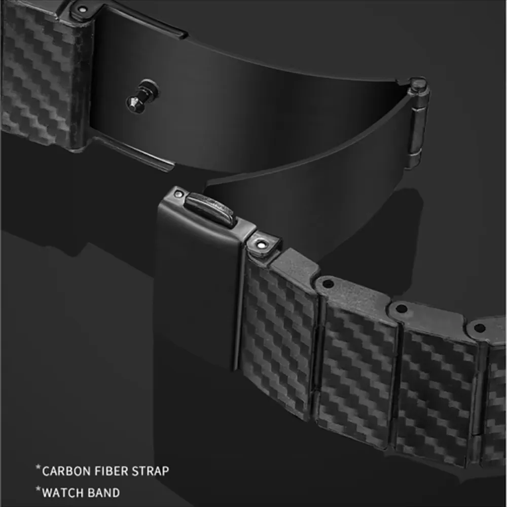 Cinturino in metallo con motivo in fibra di carbonio per Samsung Galaxy Watch 7 Ultra 47mm Accessori per cinturini sostituibili