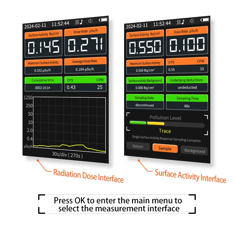 Aikesi Detektor Radiasi Nuklir Geiger Counter LND 7311sensor Detektor Radon Jendela Mika Detektor Sinar X Gamma Alpha Beta