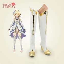 Genshin impacto viajante lumine cosplay sapatos botas personalizadas halloween carnaval