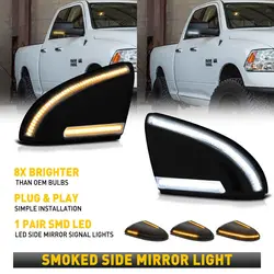 Car LED Dynamic Blinker Turn Signal Sequential Side Mirror Indicator Light For Dodge Ram 1500 2500 3500 2009~2018 Accessories