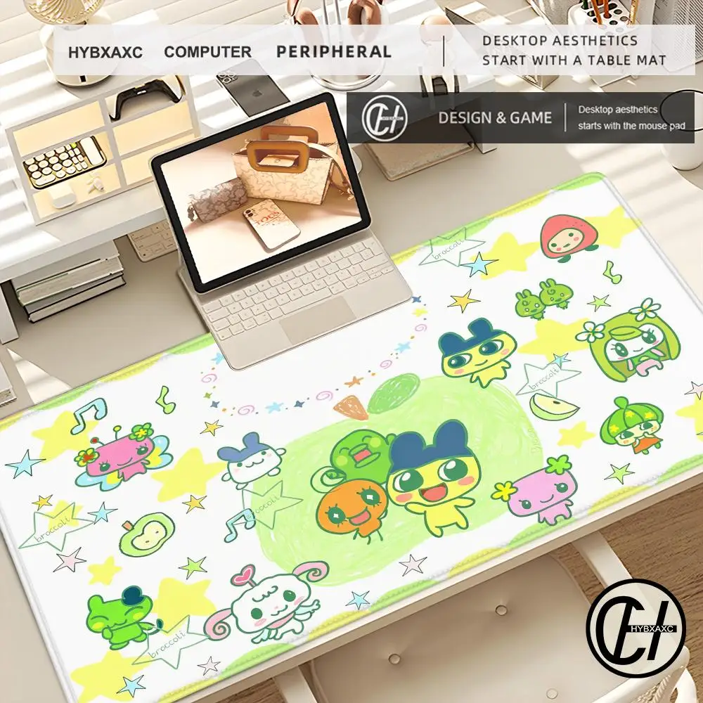 Kawaii T-Tamagotchi Rubber Desk Pad Large HYBXAXC Waterproof Mouse Pad Home Office Game Desk Mat PC Rubber PC Laptop Mouse Mat