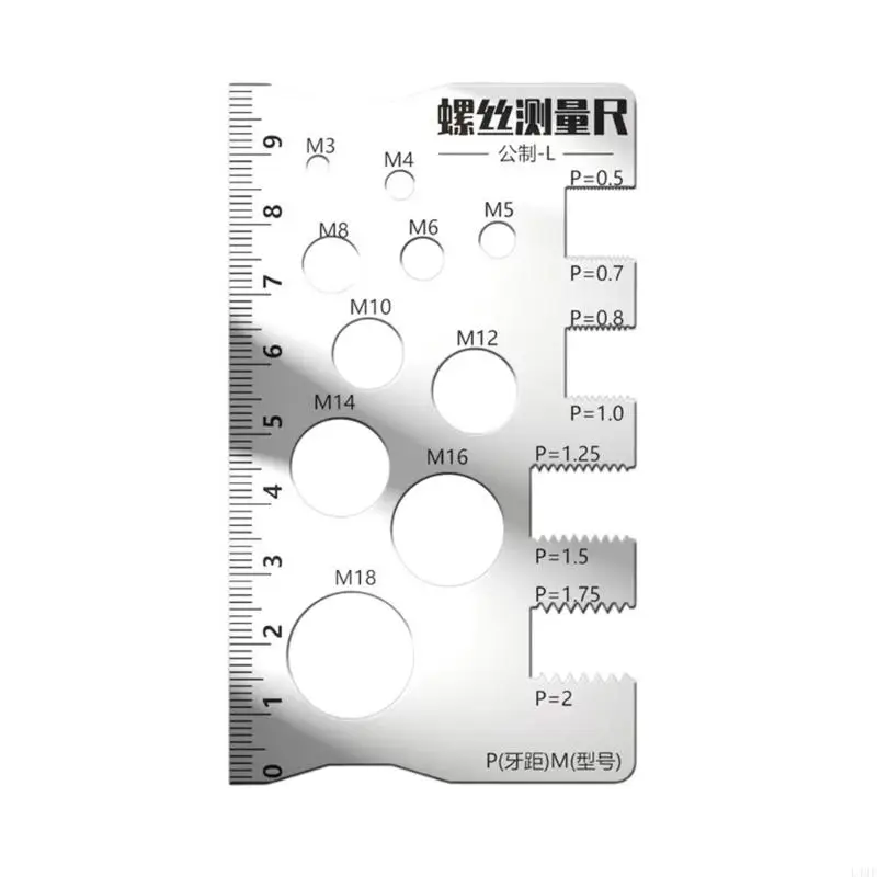 

Stainless Steel Thread Pitches Diameter Gauges Thread Measuring Tool For Accurate Measurement Of Metric SAE Screw Thread L4MF