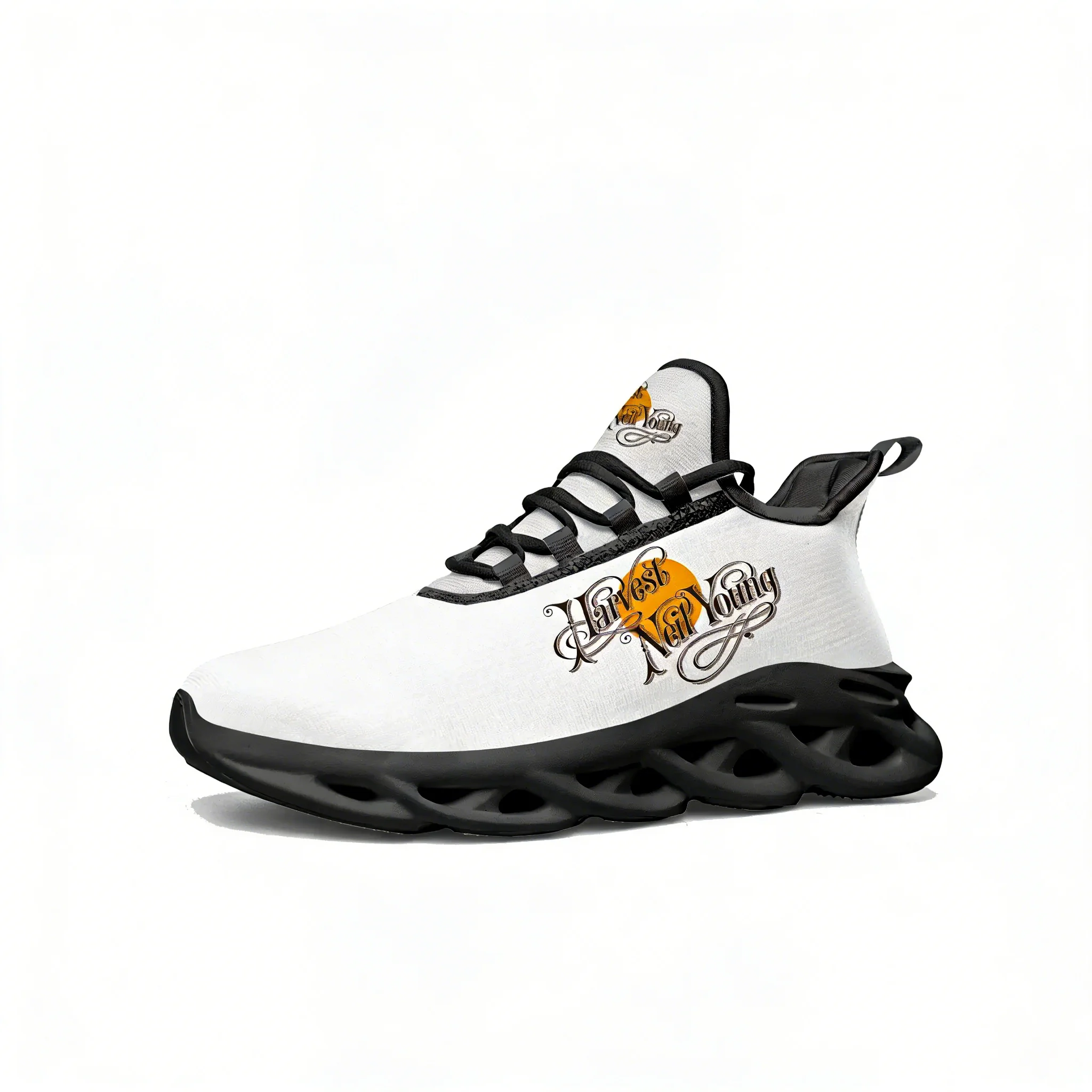 

Кроссовки Neil Young Flats для мужчин и женщин, спортивная обувь для бега, высококачественная обувь для самостоятельной сборки, сетчатая обувь на шнуровке, обувь на заказ