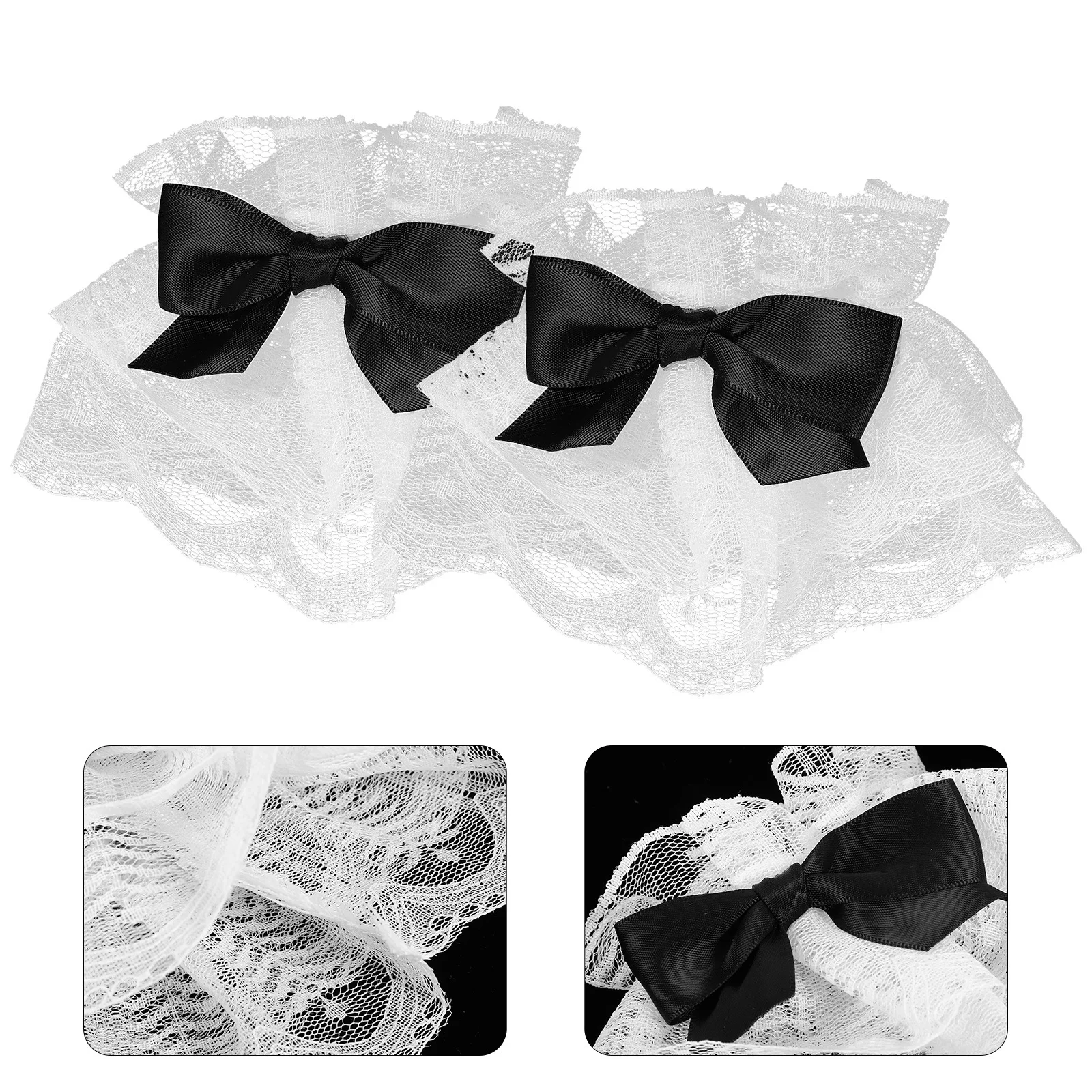 1Pair Lace Wrist Cuffs Soft Comfortable Lolita Wrist Sleeves for Women Party Prom Dress Accessories Fashion Charm