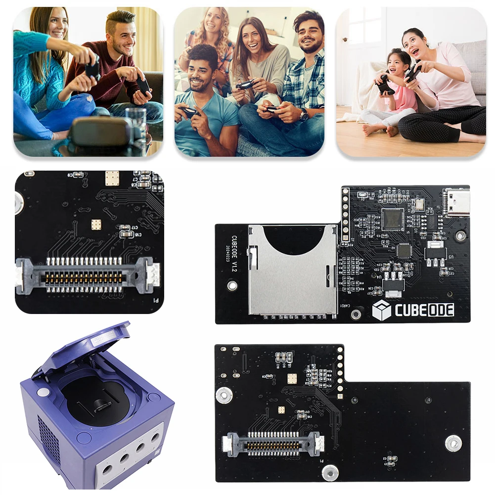 CUBEODE V1.2 Game Console Optical Drive Emulator Replace Original DVD Drive Optical Drive Emulator for NGC GameCube Game Console