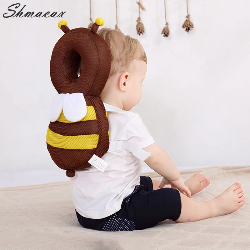 Head Back Protector Baby Protect Pillow Learn Walk Headgear Prevent Injured Safety Pad Prevention Fall Cartoon Bee Kids Pillows