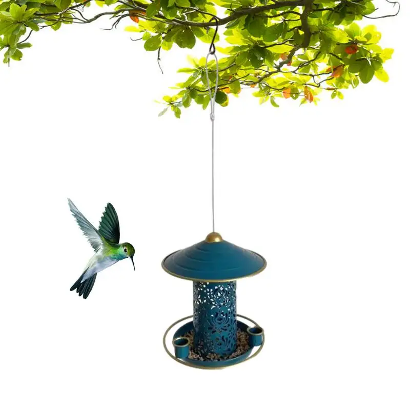 

Bird Feeder Outdoor Feeding Tool Bird Feeder Hanging Nut Feeding Wild Bird Hang Food Dispenser With 3 Water Cups birds supplies