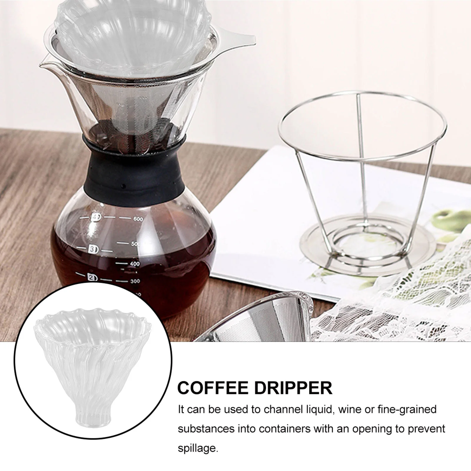

coffee filter basket coffee coffee filter holder reusable coffee funnel glass coffee filter portable coffee dripper