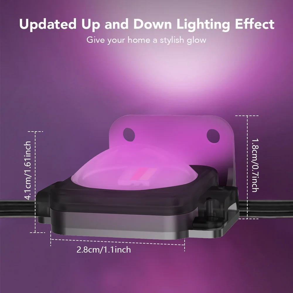 Luci Smart RGBIC LED Eave 100FT Permanenti Esterni Impermeabili Dimmerabili Con Alexa Google per Luci Decorazioni per la Casa per Feste