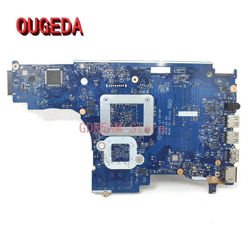 OUGEDA EPV51 LA-G078P L20477-601 L20478-601 L20479-601 L31720-601 For HP 15-DB 15-DA Laptop Motherboard E2/A4/A6/A9 CPU onboard