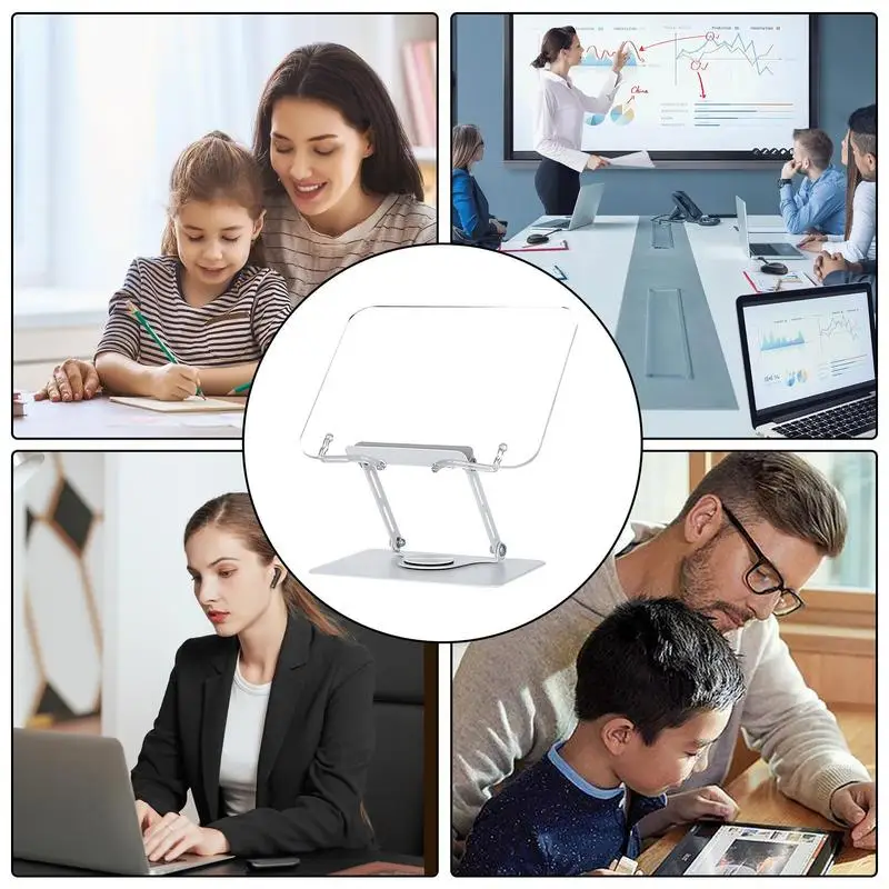 Desk Book Stand Adjustable Desktop For Books And Laptops Light Weight book Riser and Reading Stand For Copyholders And Books