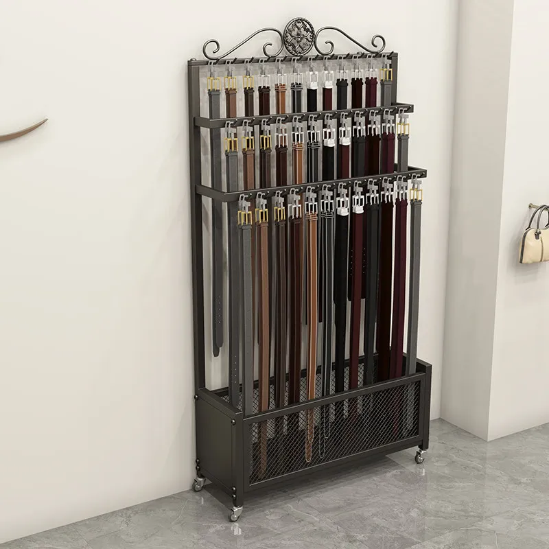 

Стойка для ремней, витрина для ремней, многофункциональная полка, витрина для магазина одежды, многоярусная напольная витрина для галстуков
