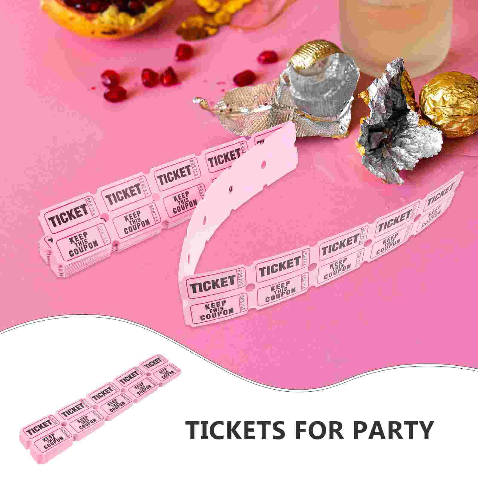 100 Pcs Raffle Event Tickets Lottery Draw Party Supply for Concert Leaflet Single