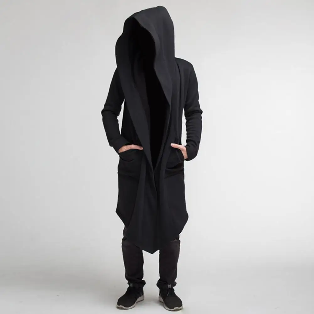Hooded Cardigan Autumn Winter Coat Fashionable Men's Winter Windbreaker Stylish Hooded Long Coat for Cold-proof for Autumn