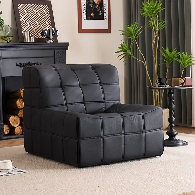 Giant Leather Sofa Luxury Living Rooms Single Lazy Sofa Chair Adult Relaxing Tiny House Aesthetic Comfortable Nordic Furniture