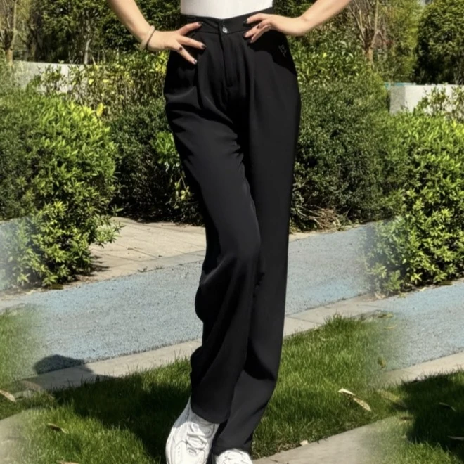 سراويل الرقص اللاتينية للنساء البالغات رومبا قاعة الرقص ممارسة الملابس عالية الخصر بنطلون فضفاض تشا تشا السالسا ملابس الرقص DNV23290