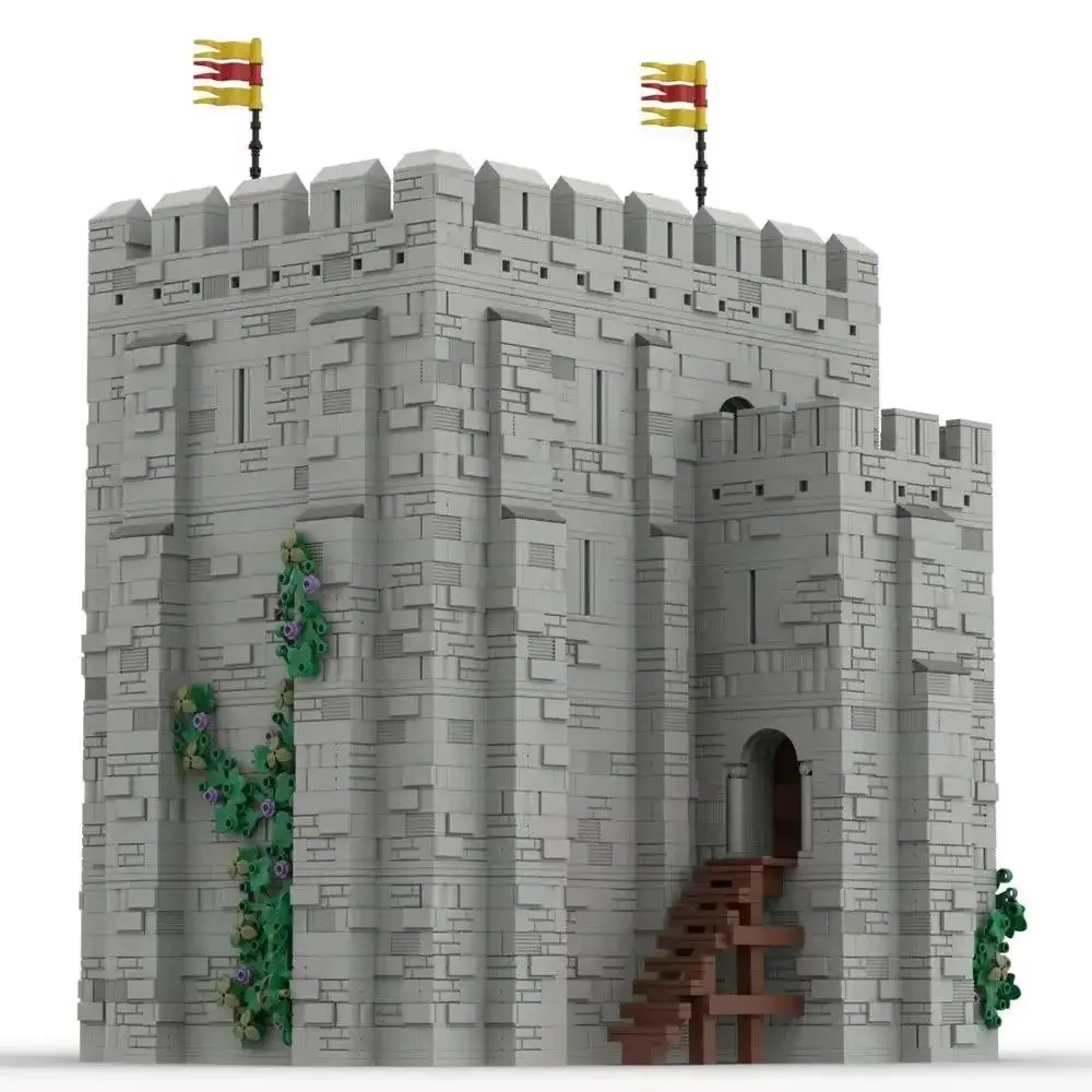 MOC Medieval Retro Castle This Fortress Norman Building Blocks European Edifice Ruins Bricks Toy For Children Birthday Xmas Gift