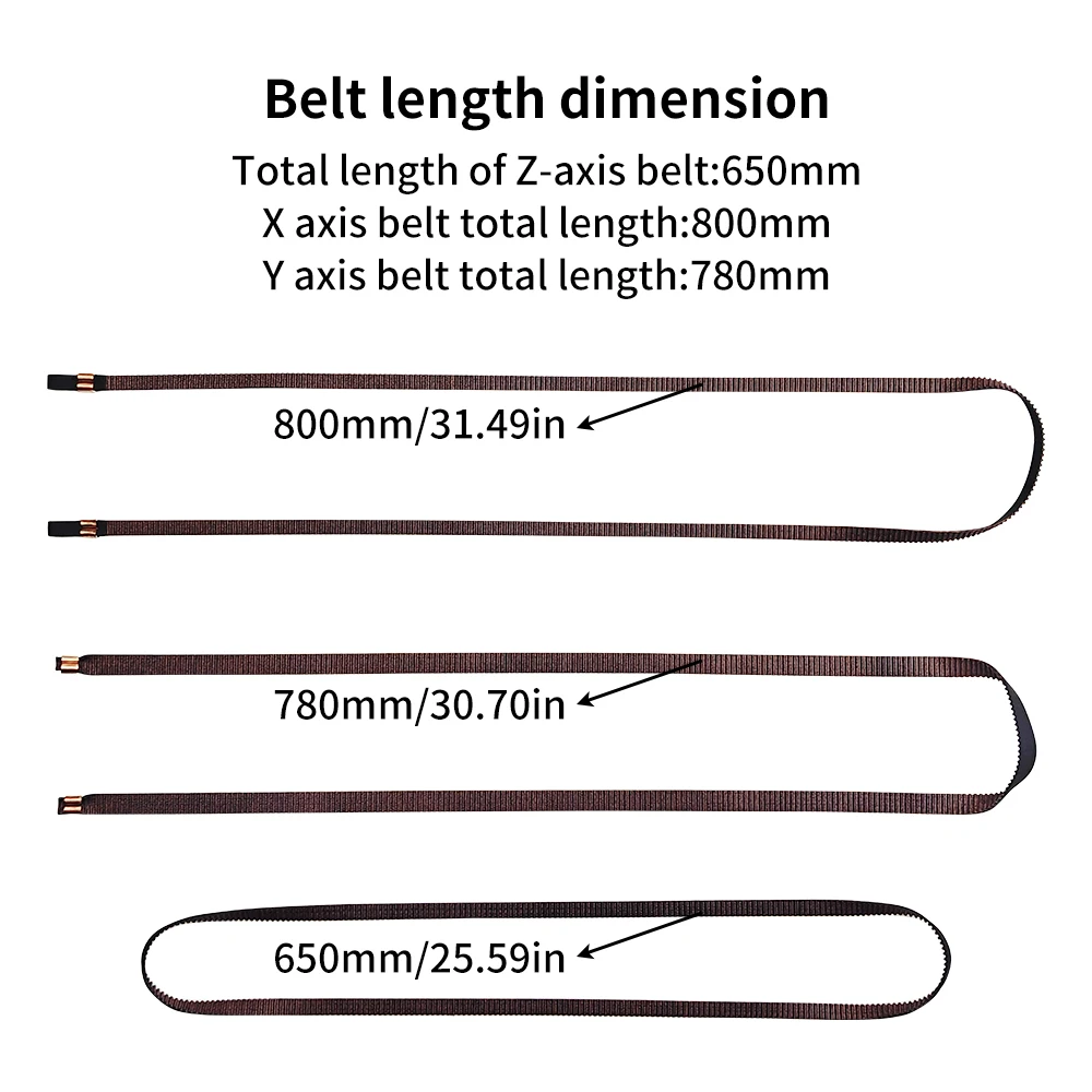 สําหรับ Kobra 3 แกน XY Z Synchronous เข็มขัดสวมใส่ความต้านทานสูงอุณหภูมิสําหรับ Kobra 3 3D ชิ้นส่วนเครื่องพิมพ์