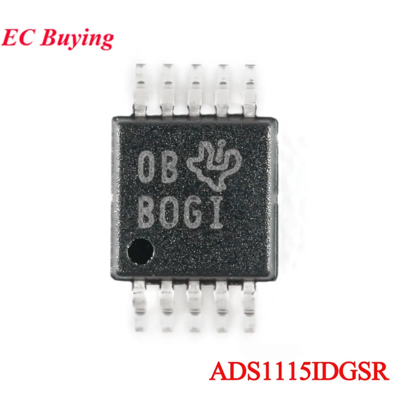 5Pcs/1pc ADS1115 ADS1115IDGSR VSSOP-10 ADS1115IDGST 16-bit Analog-to-digital Converter ADC Chip IC New Original