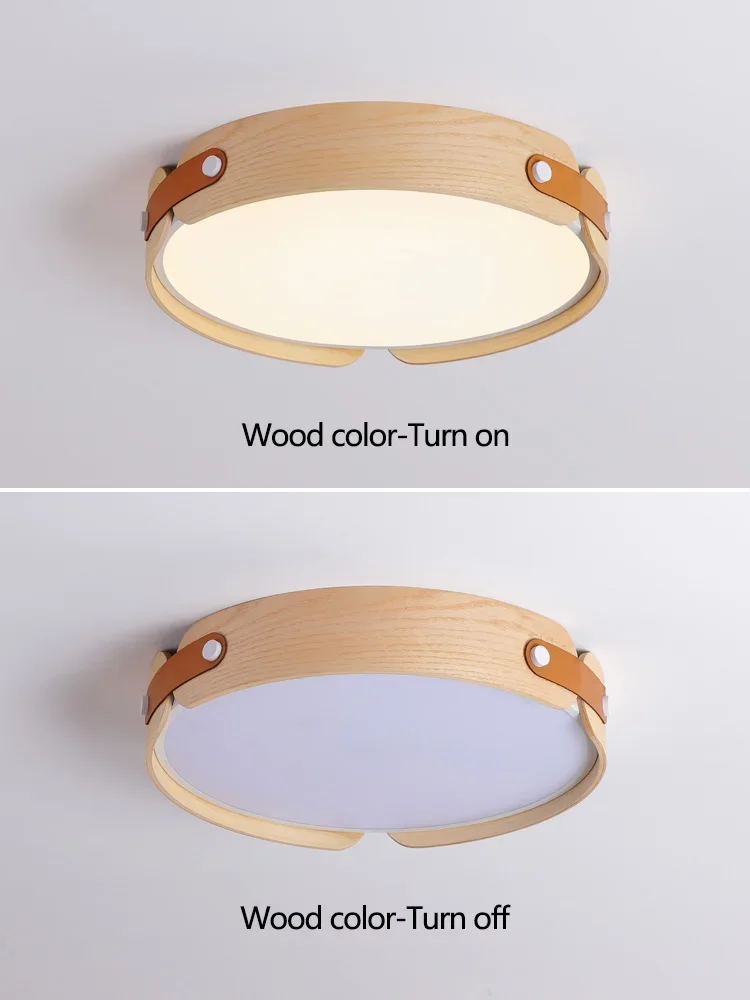 Ceiling Lamp Japan Creative Walnut Main Bedroom LED Light Modern Round Room Living Chandelier Restaurant Nordic Lighting Fixture