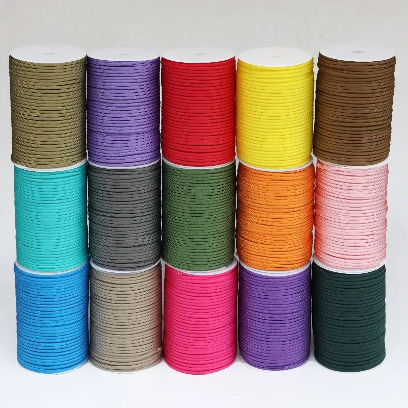 100M 550 Military Standard 7-Core Paracord Rope 4mm Outdoor Parachute Cord Survival Umbrella Tent Lanyard Strap DIY braided rope