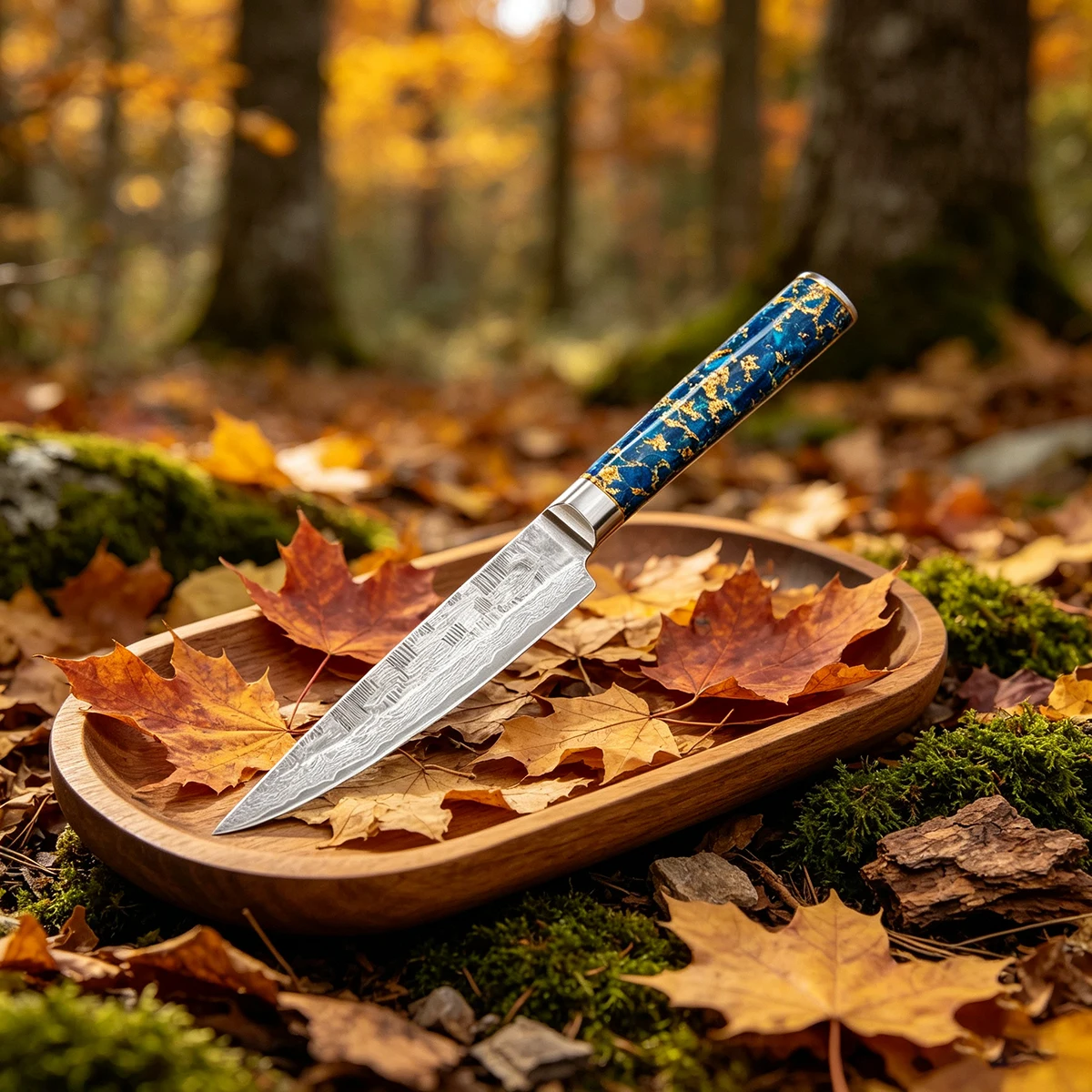 5 Inch Utility Knife 67-Layer Damascus Steel VG10 Blade Resin Handle Paring Barbecue Steak Peeling Slicing Cleaver Kitchen Knife