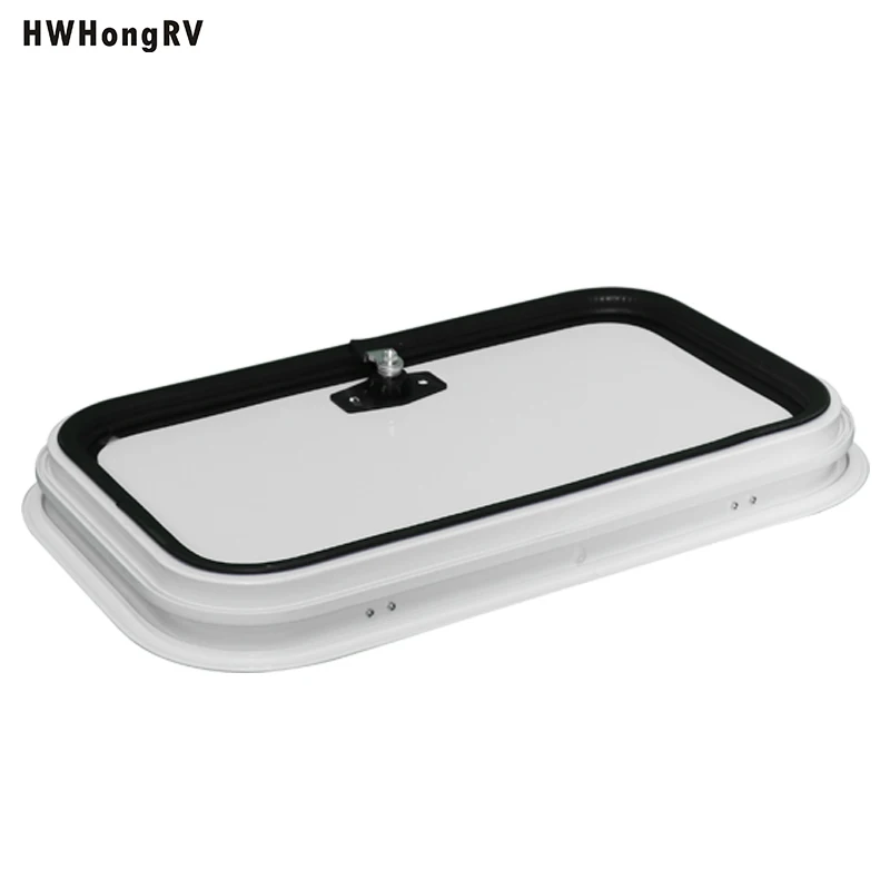 قطع غيار وملحقات HwhongRV RV Camper Flush Mount Gas Fuel Hatch ومفتاح Polar White #4