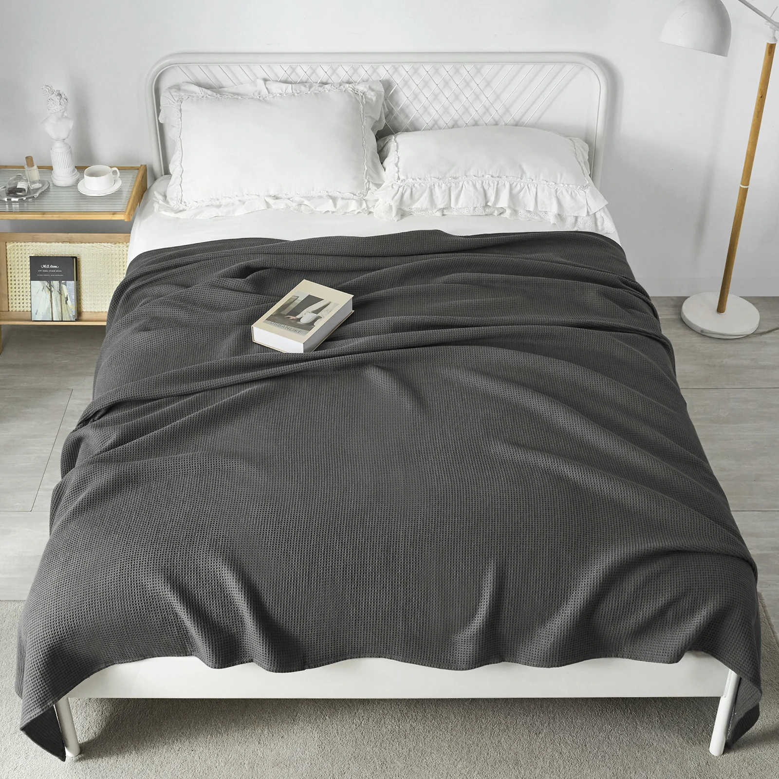 المفرش 100% القطن السرير رمي خفيفة الوزن الهراء نظرة بطانية لينة رمي بطانية لحاف ل أريكة تتحول لسرير غرفة المعيشة غرفة نوم