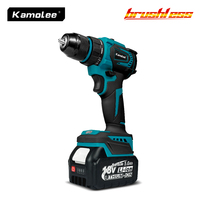 Kamolee 10MM Brushless Electric Impact Drill Cordless Screwdriver Lithium Battery Charging Hand Drill For Makita 18V Battery