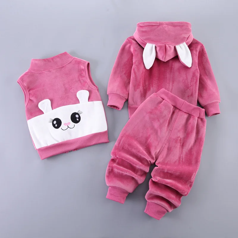 Baju Bayi Laki-laki Baru Lahir 2023 Baju Anak Perempuan Bayi Musim Gugur Hoodie + Baju Celana Setelan Kostum Anak-anak Baju Bayi untuk Set Bayi Hangat