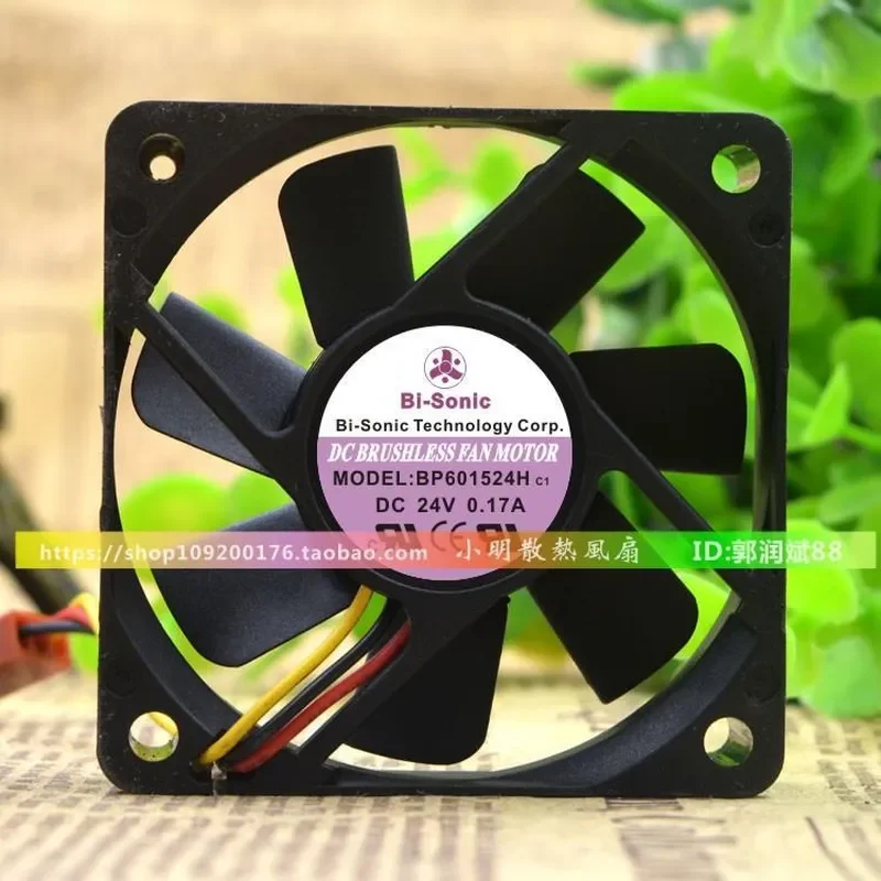 for Bi-Sonic BP601524H 6015 24V 0.17A 6CM Two-Wire Inverter Fan New