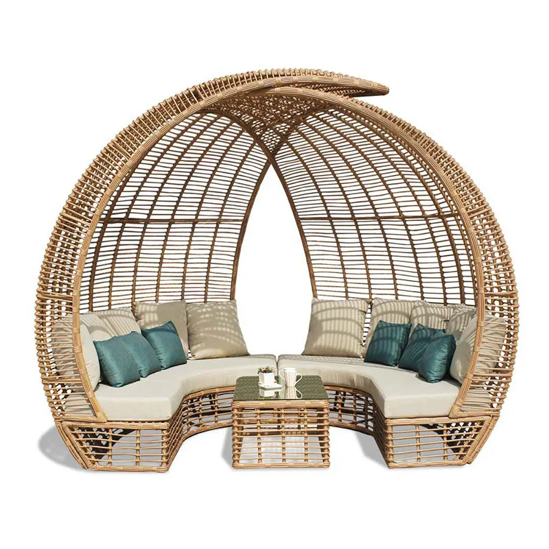 

Outdoor courtyard sofa hotel villa leisure rattan sofa designer special-shaped flower bud creative furniture