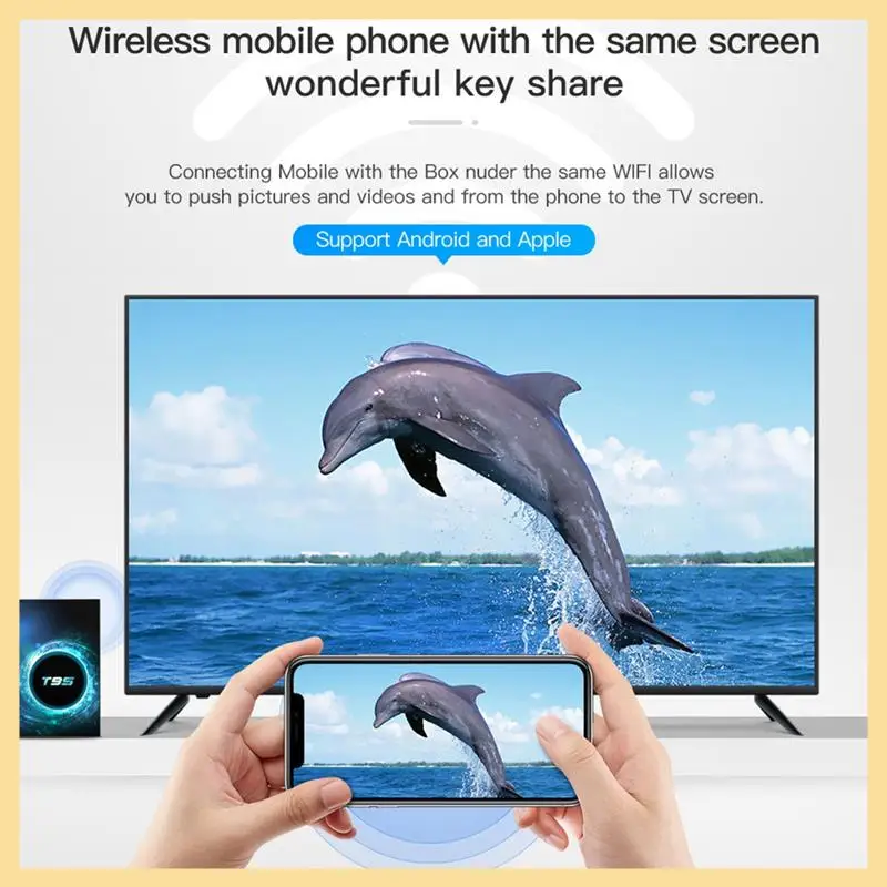 

B16C-T95 Smart TV Box 6K 2.4G & 5G Wifi Support BT 6K 32Gb 4K Quad Core Android 10 Set-Top Box Media Player(EU Plug)