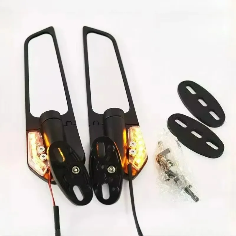 

Uiz Motorcycle Modification with Fixed Wing for Suzuki GSX250R, Honda CBR650R, Rearview Mirror with Wing Mirror
