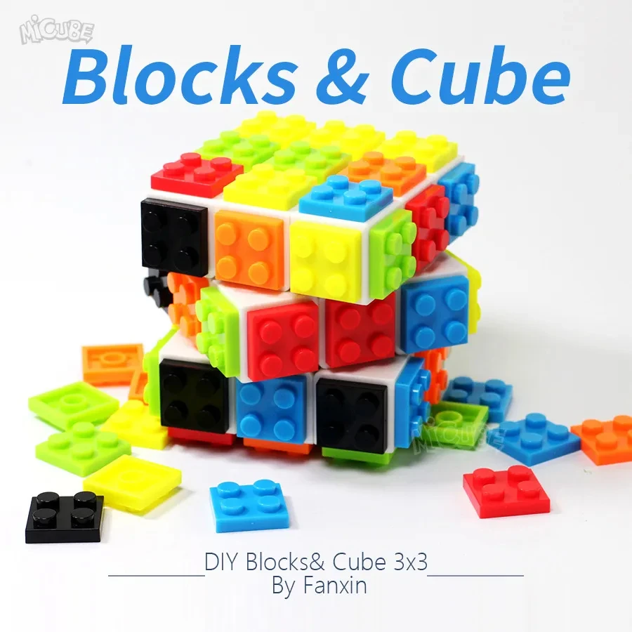 Fanxin Detachable Building Blocks Cube 3x3x3 Blocks Cube Educational Toys Gifts Diy Cubo Fanxin Building Blocks 3x3 Fidget Toys