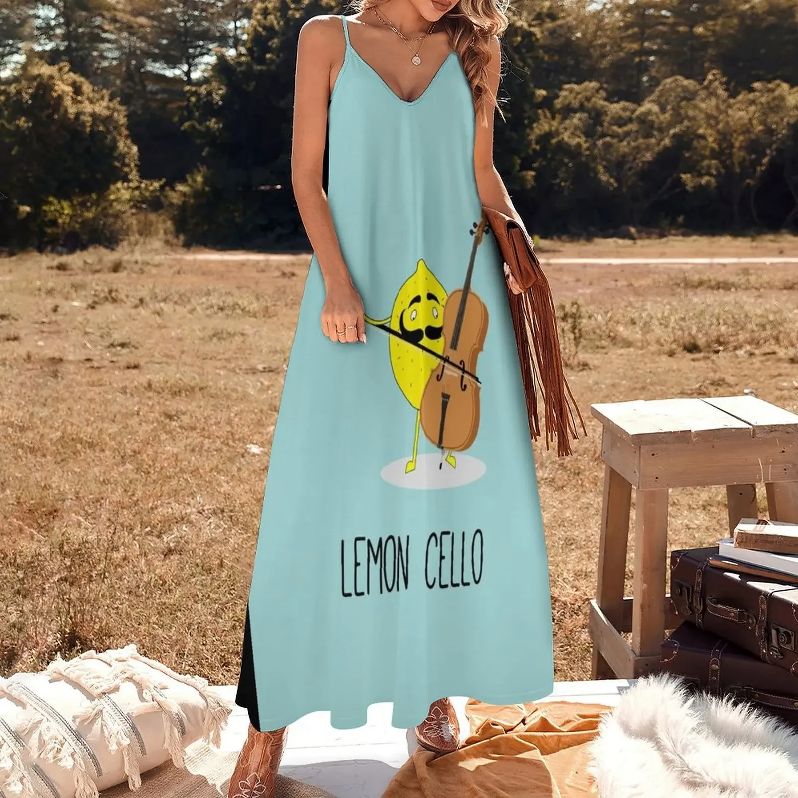 Lemon cello Sleeveless Dress beach outfits for women Cocktail of dresses