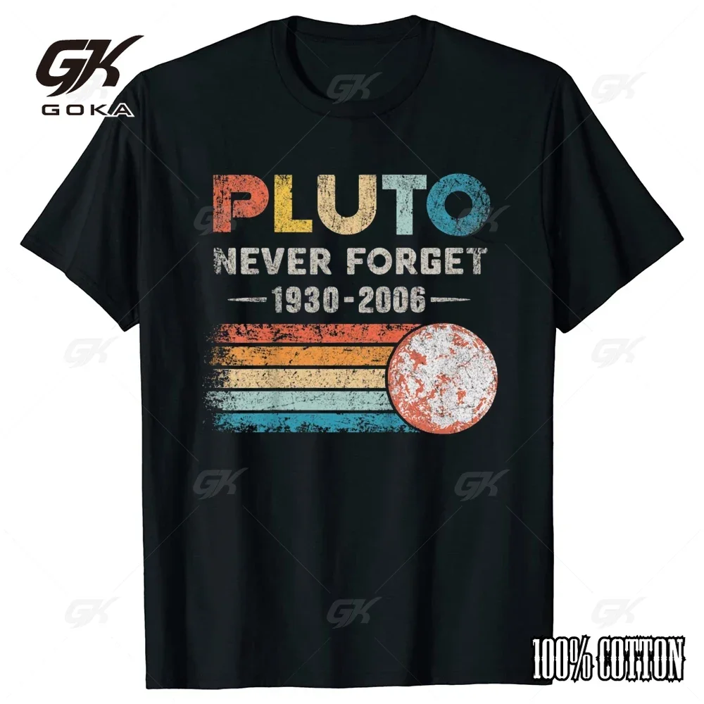 Pluto Never Forget 1930 2006 2024 Graphic T-Shirts Men clothing Streetwear Summer  Women Short Sleeve Casual Tops Tees Unisex