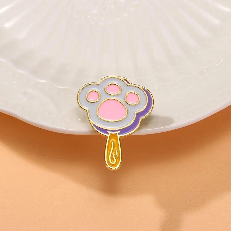 

Cute Cartoon Dog Cat Paw Popsicle Enamel Brooch Creative Dessert Sweet Lapel Pin Badge Backpack Clothing Hat Accessories