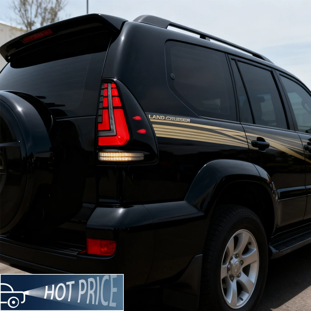 

For Toyota Prado 2003-2009 Auto Back Lamps Assembly Upgrade New Style Dynamic LED Taillights Plug and Play Car Tools Accessories