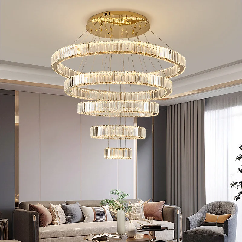 

Modern style luxurious crystal chandelier, living room chandelier, dining room, bedroom LED lights, indoor lighting