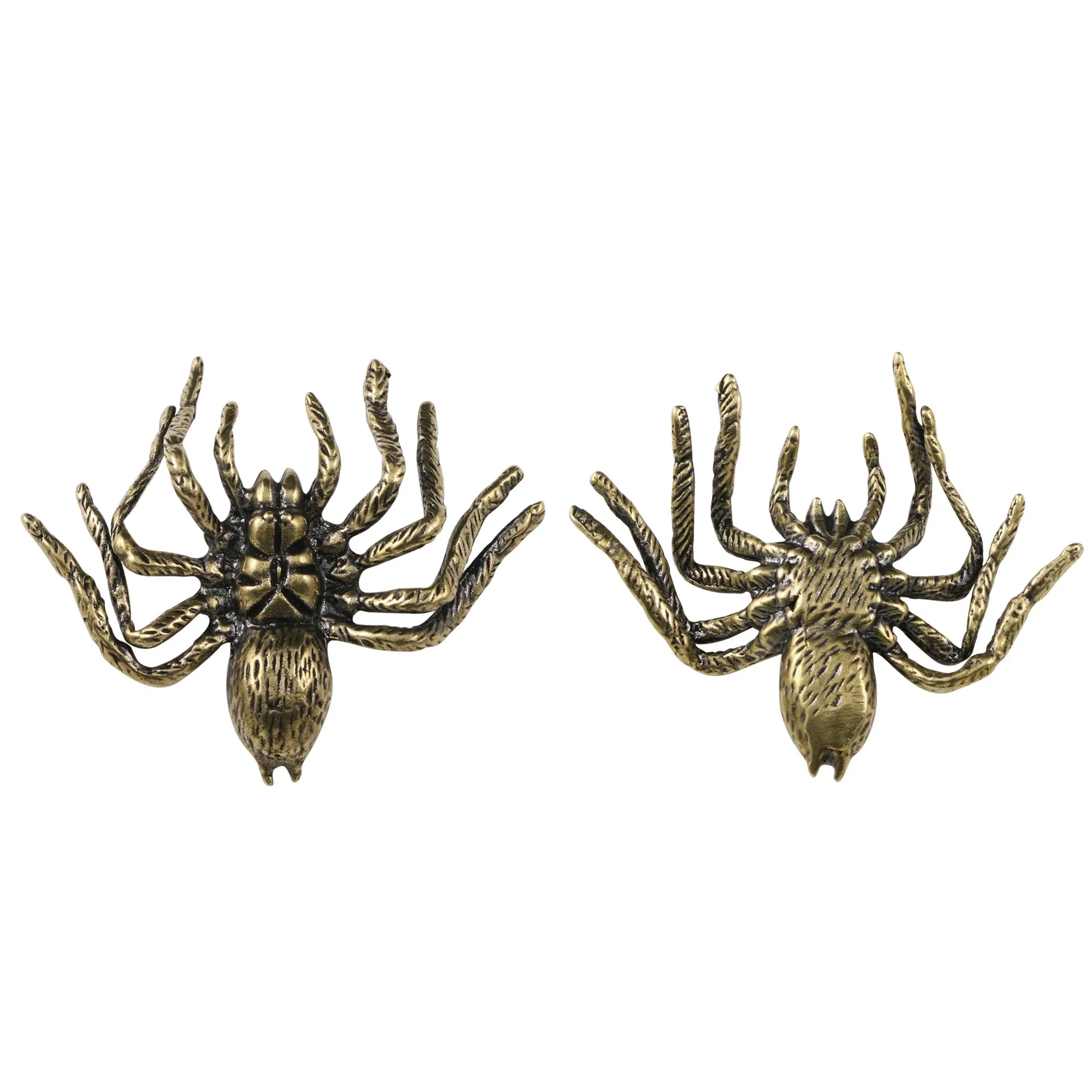 Retro Solid Copper Spider Brass Tea Pet Ornament Crafts Metal Figurine Decorative Figurines Desk Decoration Christmas Gifts