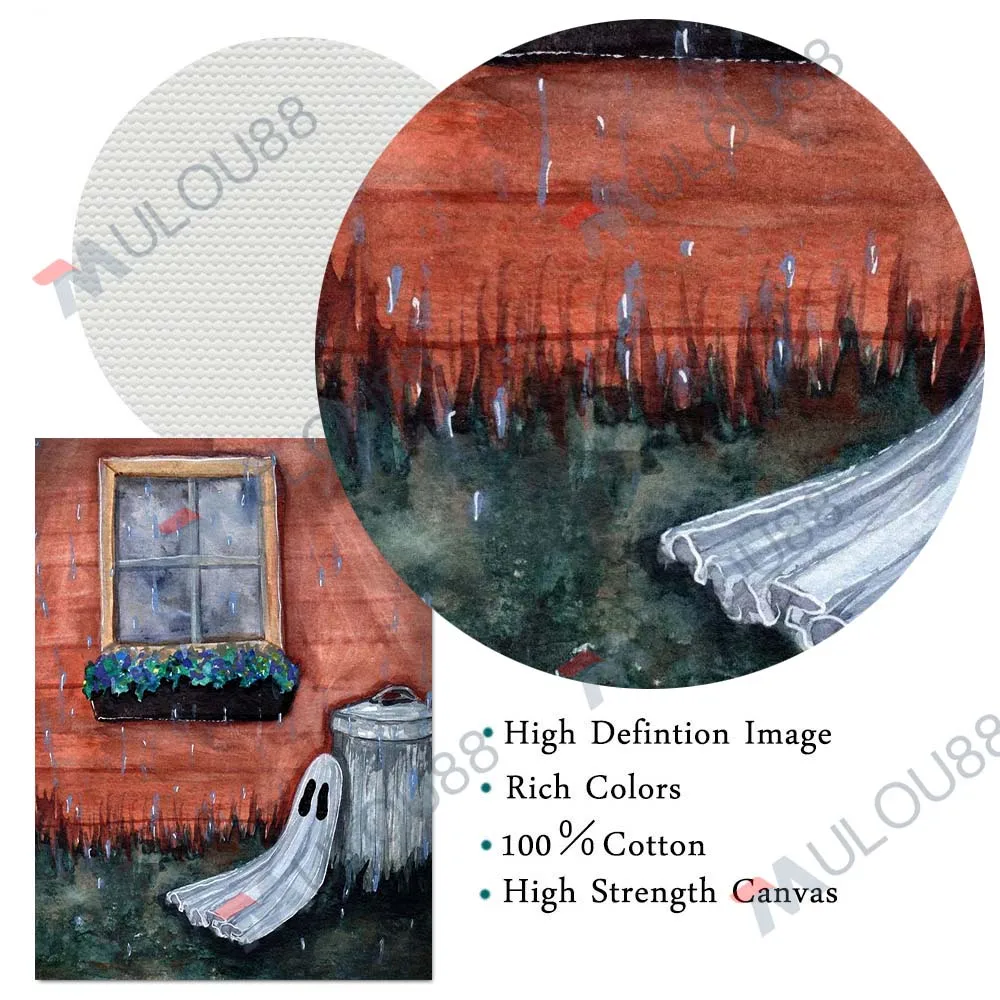 The Happy Daily Life Of A Ghost Family Wall Art Canvas Print Ghost Life Photo Oil Painting Art Poster Print Home Decor Unframed