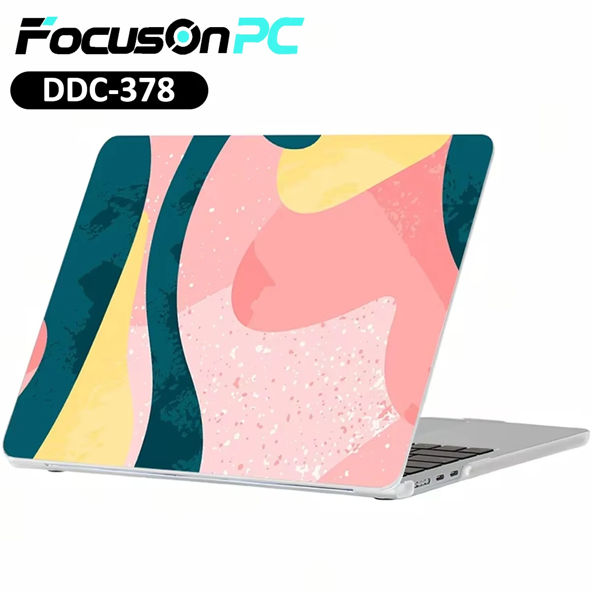 FocusOnPC Colorful Abstract Print Crystal Hard Shell Case for MacBook Air 15.3 Inch, Anti-Scratch Laptop Protective Cover