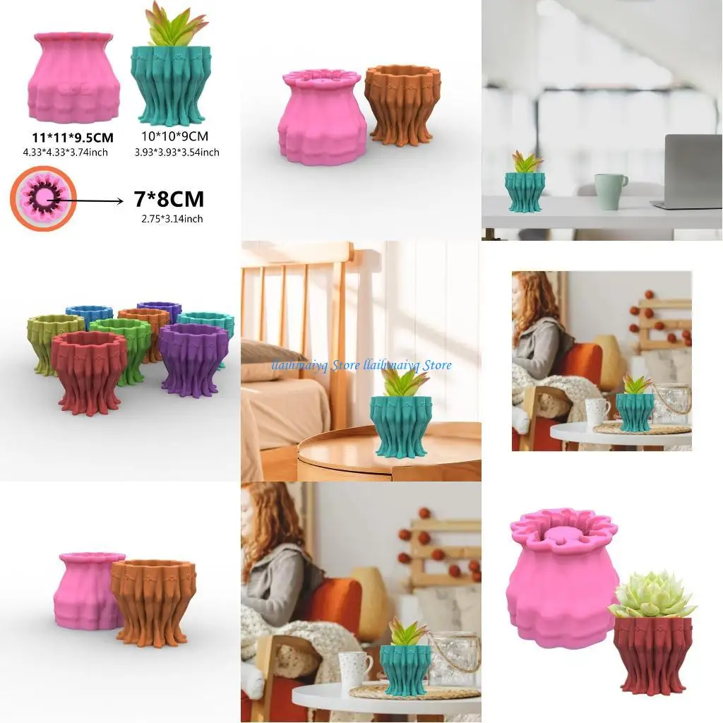 

573B Sexy Beauty Legs Gypsum Silicone Molds for Making Plant Flower Pot