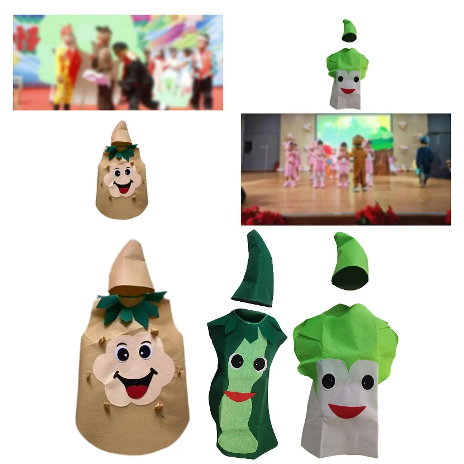 

Children Fruit Costume with Hat Set Cute Comfortable Lightweight Decor Dressing