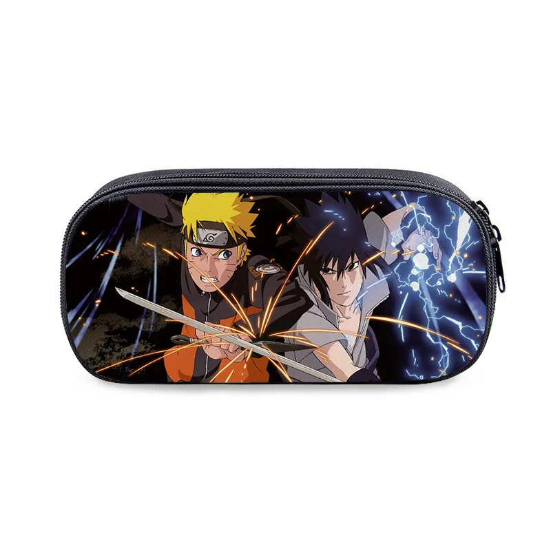 Cute Cartoon Ninja Print Pen Bag Kawaii Anime Style Large Capacity Pen Bag Stationery Storage Bag Women's Office Gift wholesale